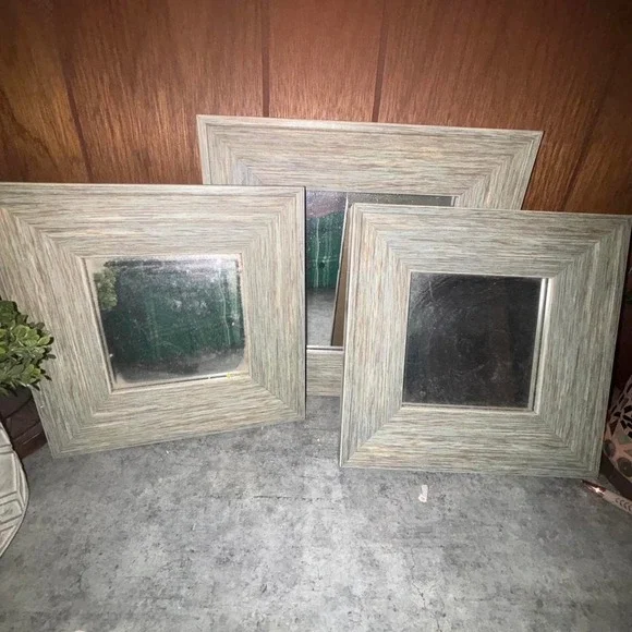 Rustic mirror set - Picture 2 of 3